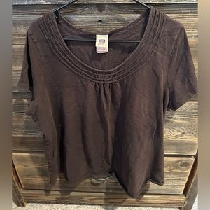 Faded Glory 3X (22W/24W) Brown Ladies Top